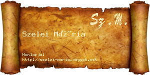Szelei Mária névjegykártya